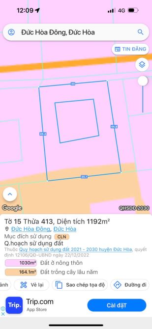 Long An. Diện tích : 33x50 x350m2 thổ cư, giá: 9 tỷ 900 triệu - 3
