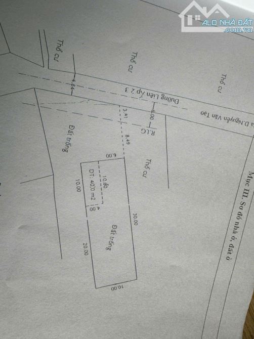 4,3tr/m2 1228,6m2 Có 300m2 thổ cư,có nhà hoàn công.mặt tiền đường xe hơi,Nhà Bè - 3