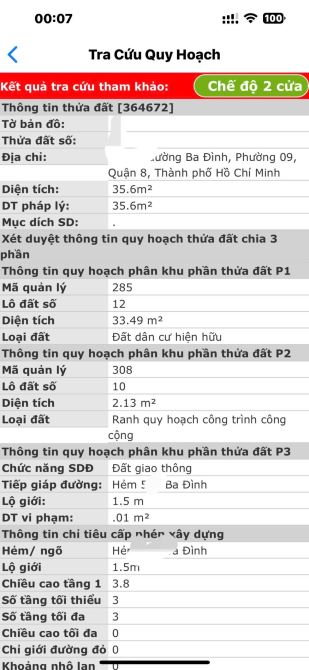 Bán nhà căn góc Ba Đình p9 Q8. Gần 36m2 ngang 5.5m, 15m ra mặt tiền, SHR, chỉ 3,88TY. TL - 5