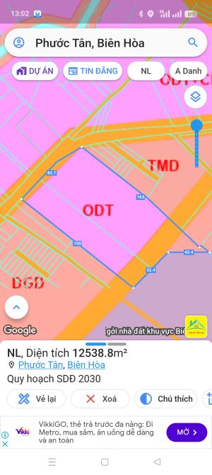 Bán 1,2 ha mặt tiền Đinh Quang Ân. Phường Phước Tân, Biên Hòa, diện tích 12603m2 giá 60 Tỷ