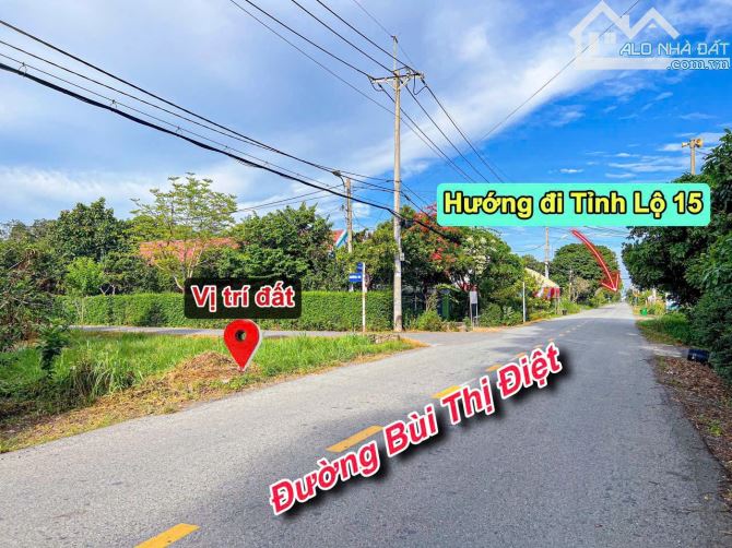 Bán đất góc 2 mặt tiền đẹp đường Bùi Thị Điệt xã Phạm Văn Cội Củ Chi TP HCM, DT: 7x26m.