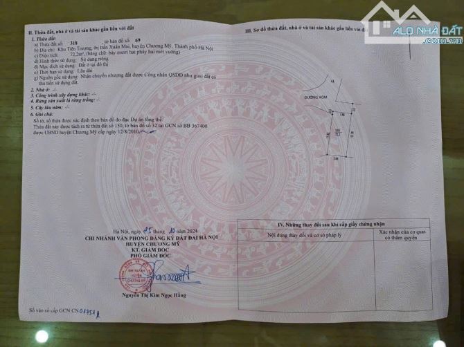 Bán đất thị trấn Xuân Mai giá hơn 2 tỷ xíu