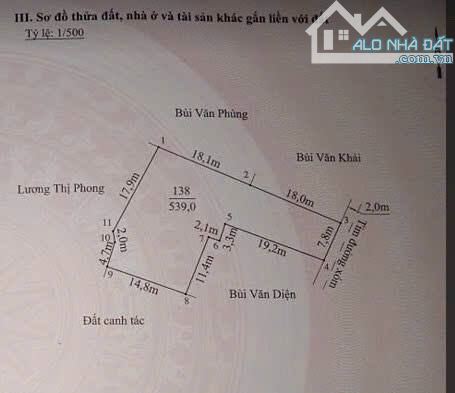 Bán mảnh đất 539 m2 tại Tân Phong, Kiến Thụy, Hải Phòng - 1