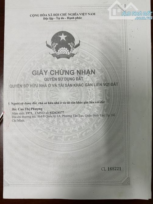 Bán Gấp Nhà 1 Lầu 6.5x17M, Mặt Tiền 964 QL1A, cách  QL1A 20m, P. Tân Tạo, Hỗ Trợ vay Bank - 3