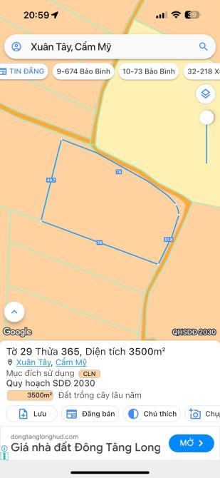 BÁN 1000M2 GÓC HAI MT, ĐƯƠNG BÊ TÔNG GẦN UB XÃ XUÂN TÂY, GIÁ 750TR