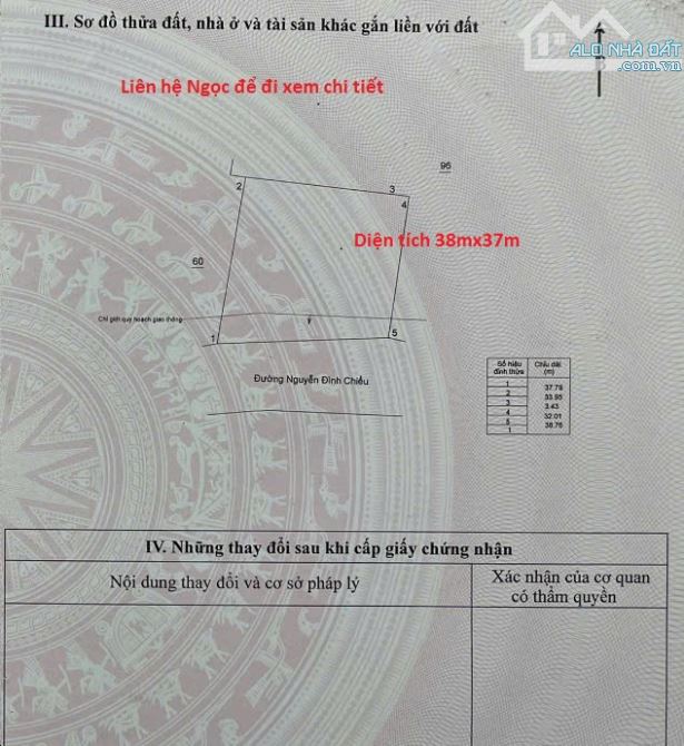 BÁN ĐẤT MẶT TIỀN DT 1318M2 NGANG 38M NGUYỄN ĐÌNH CHIỂU P8 GIÁ RẺ CHỈ 14TR/M2 - 2