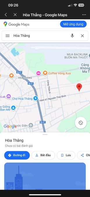 BÁN ĐẤT HẺM 61 NGUYỄN THÁI BÌNH, XÃ HÒA THẰNG. ĐI THẲNG RA TỚI CHỢ - 2