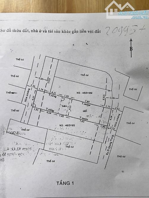 BÁN NHÀ NGUYEN DUY CUNG DT 4 X 18 DTCN 70M2 GIÁ 4,25TY