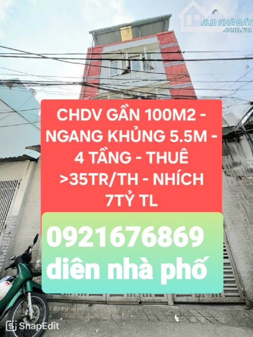 🏡🏡🏡 CHDV 4 TẦNG HẺM XE TẢI ĐƯỜNG NGUYỄN TƯ GIẢN P12 ..GV ....DT 98 M 💸💸💸 7.6 TỶ - 2