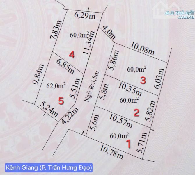 💥💥💥 Bán Đất Thôn Đình Vàn Kênh Giang, Thuỷ Nguyên, 60m2, ngõ morning đỗ cửa, Giá 480tr - 3