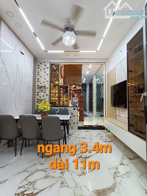 Bán mới tặng full nội thât Tết 2025, Trần Nguyên Hãn Q8, 38m2[3.4 ×11] 4 tầng  chỉ 6,78Ty - 4