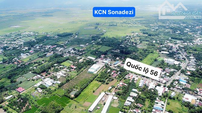 BĐS KHU CÔNG NGHIỆP, BÁN NHÀ XƯỠNG + ĐẤT QUỐC LỘ 56, SONADEZI NGHĨA THÀNH 16.0000m2