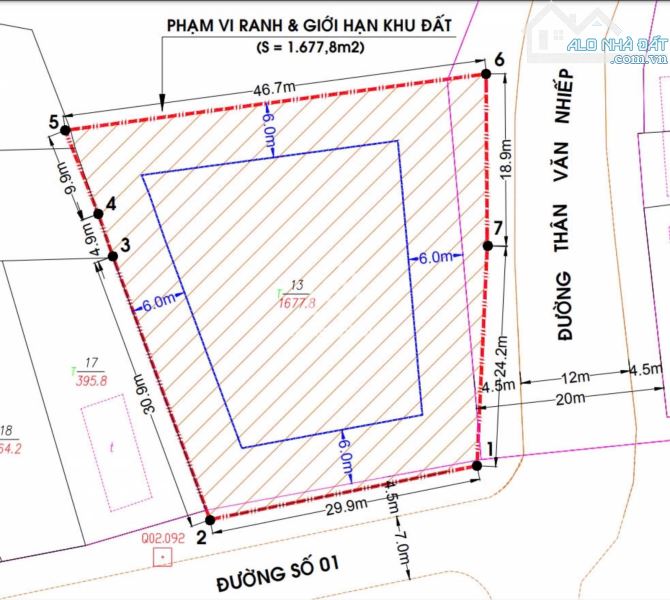 Bán Nhà Góc 2 Mặt Tiền Đường Thân Văn Nhiếp với đường số 1, An Phú, Quận 2 (43x46 = 1677m) - 1