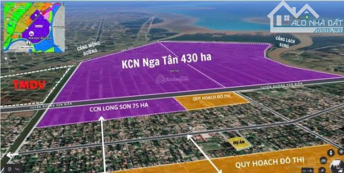 Bán 140m2 đất full thổ cư, MT5,7m, ngay cạnh ủy ban, trường học Nga Tân - 1