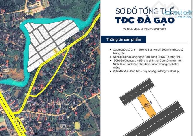 120m full trục chính Đà Gạo Linh sơn Bình Yên Trung tâm Hoà Lạc ĐH FPT ĐH Quốc gia Hà Nội - 1