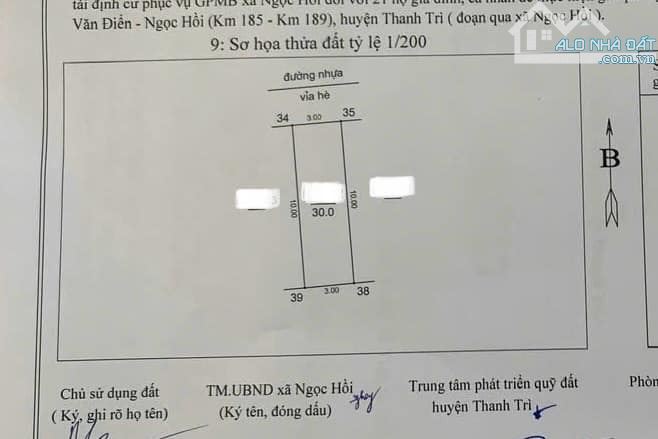 ĐẤT TÁI ĐỊNH CƯ NGỌC HỒI, OTO TẢI TRÁNH, VỈA HÈ, GIÁ 4.5 TỶ - 2