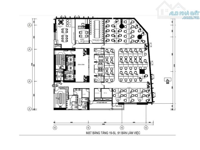 Văn phòng hạng B cho 60 - 100 nhân sự, ngay trung tâm thành phố Đà Nẵng, sàn mới, đẹp. - 2