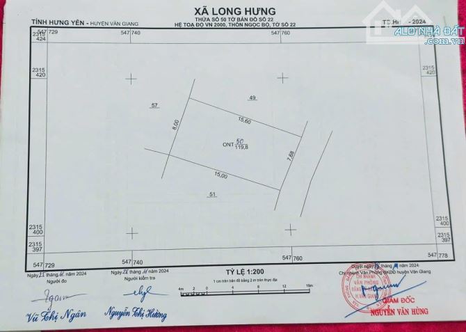 Chính chủ gửi bán 119,8m đất ở tại thôn ngọc bộ xã long hưng - 3