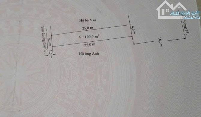 Bán đất tặng nhà 1 tầng.  Diện tích 100m mặt đường 351 ngay khu đô thị Thiên Long - 3