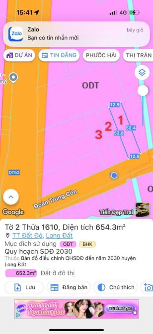 💎 3 LÔ LIỀN KỀ – MẶT TIỀN ĐƯỜNG ĐOÀN TRUNG CÒN – TT. ĐẤT ĐỎ 💎