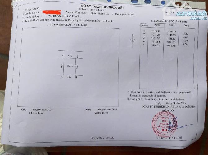 BÁN NHÀ TÂN KHAI - HOÀNG MAI , 15M2, 2 TẦNG, NGÕ VF3 - CHỈ -1,35 TỶ