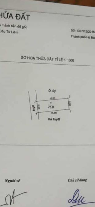 Chính Chủ Muốn Bán Mảnh Đất - 75m2 - Mặt Tiền 5m - 1.5 Tỷ
