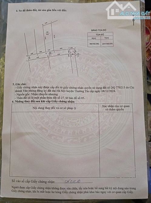 Người bạn nhờ bán mảnh đất quất Động thường Tín DT 40m, mặt tiền 3,3m giá chỉ có 1,9 nhanh