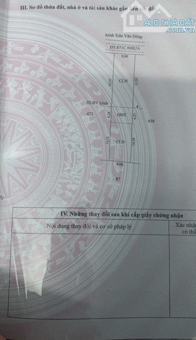 (8x42) Đất mặt tiền nhựa ĐT871C gần cống Rạch Bùn - Tân Điền – Gò Công Đông, TG cũ