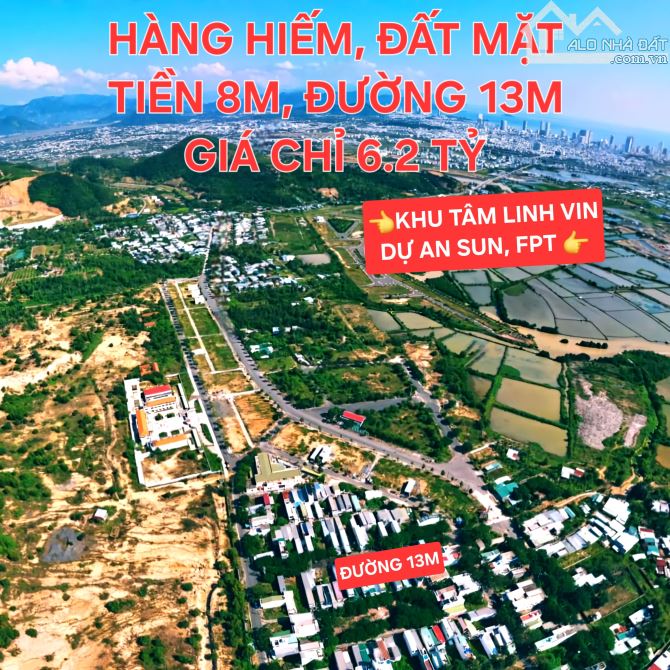 📣 HÀNG HIẾM, ĐẶC BIỆT MẶT TIỀN 8M, ĐƯỜNG 13M, BÁN ĐẤT TÁI ĐỊNH CƯ ĐẤT LÀNH, NHA TRANG