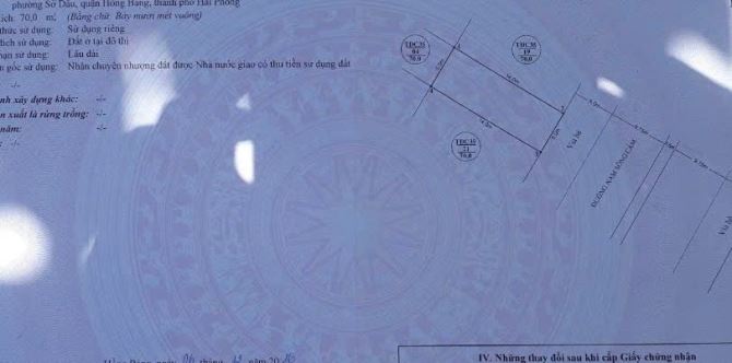 Bán lô đất hướng Đông Nam 70m2 đường 20m TĐC Xi măng, Sở Dầu, Hồng Bàng, Hải Phòng