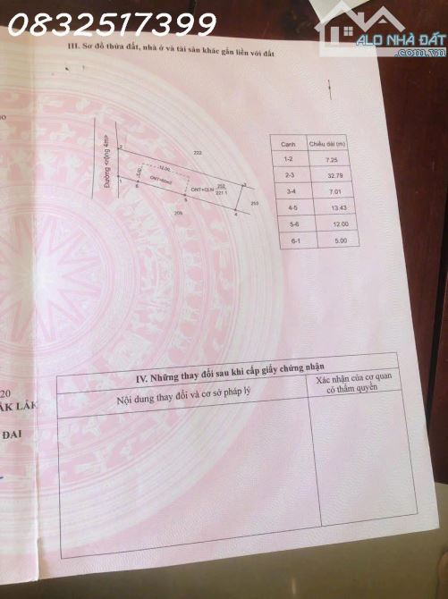 Siêu phẩm- Đất thổ cư tại Ea Kao, Buôn Ma Thuột, Đắk Lắk với diện tích 221m² (thổ cư 60m2)