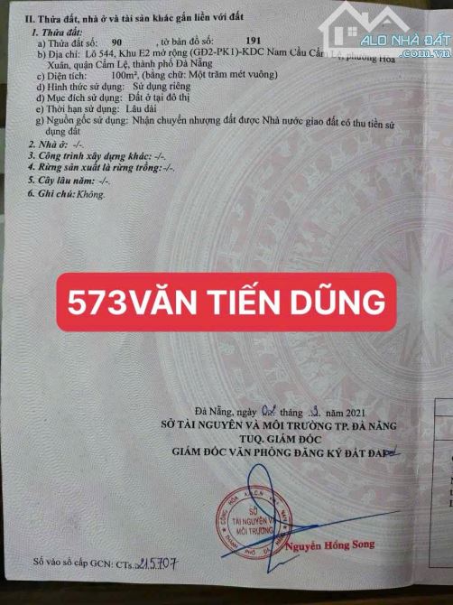 Bán nhanh lô đất sạch xây lên nhà số 573 Văn Tiến Dũng, Hoà Xuân, Đà Nẵng