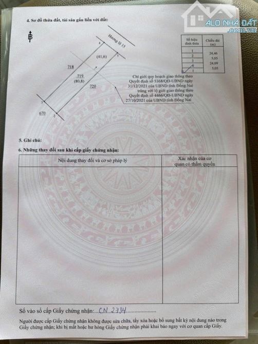 BÁN ĐẤT MẶT TIỀN HƯƠNG LỘ 15 – TÂN TRIỀU, ĐỒNG NAI - 1
