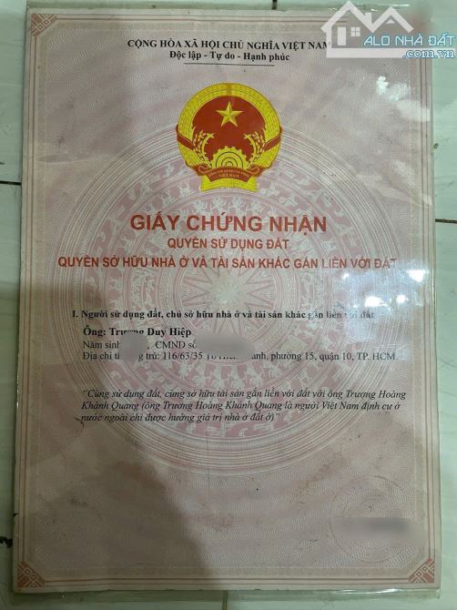 Bán nhà và đất ở quận 10 cũ cho người có nhu cầu - 1