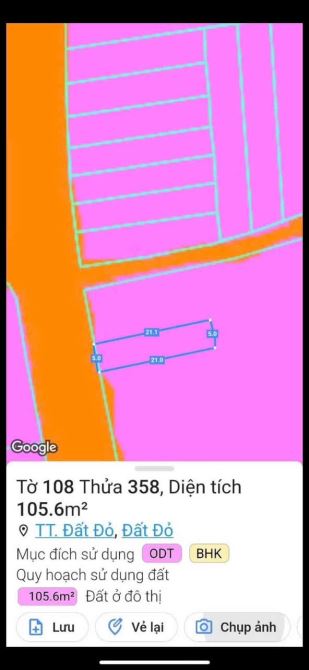 Bán Đất TT Đất Đỏ , đường trần văn thượng , Long đất , BRVT - 1