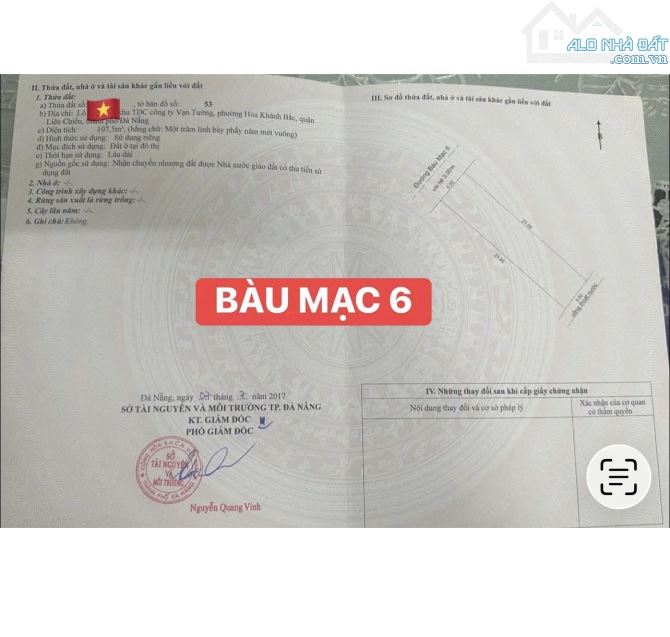 BÁN ĐẤT ĐƯỜNG BÀU MẠC 6-P.HOÀ KHÁNH BẮC-LIÊN CHIỂU - 2
