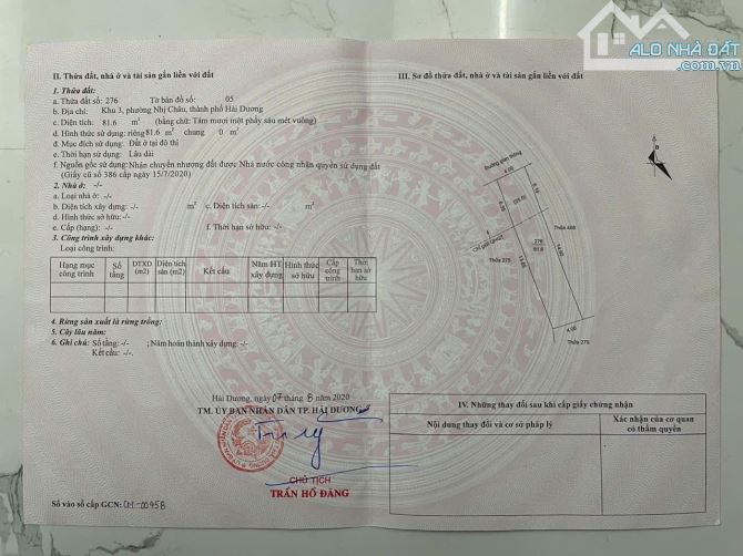 Bán lô đất mặt ngõ đường thông rộng 2 ô tô tránh nhau phố mai ngô, nhị châu, hải dương - 2