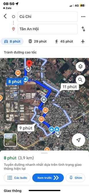 Đất Mặt Tiền 1 sẹc Hương Lộ 2 Bán Ngộp 187m2 (5m x 37m ) đường oto 8m Tân An Hội - CỦ CHi - 2