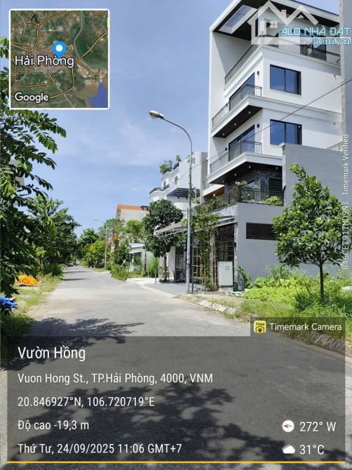 BÁN ĐẤT BIỆT THỰ VƯỜN HỒNG  N13,N4, N5,N9, ĐẰNG HẢI - Hải an - hải phòng    Diện tích: 131 - 2