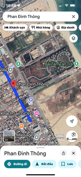 Chủ cần bán -Lô đất BIỂN MT PHAN ĐÌNH THÔNG - DT 140m2  -Sát Bãi tắm Tân Trà -Chỉ 6,5 tỷ. - 2