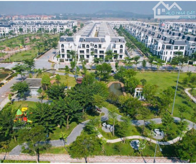 Bán căn góc Biệt thự Song lập HUD Mê Linh,View công viên thoáng mát,DT 293m2,giá đầu tư - 3
