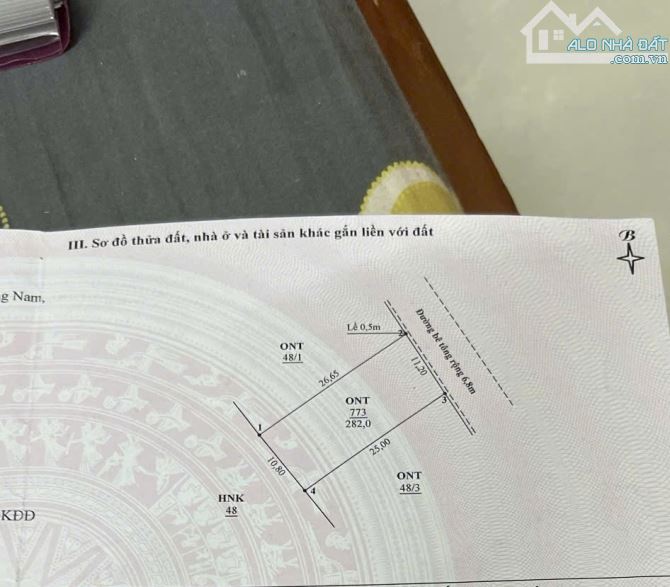 Bán đất đường ô tô 7m Thanh Quýt 2, Điện Bàn. DT 282m2 ngang 11.2m. Giá 2.65 tỷ - 3