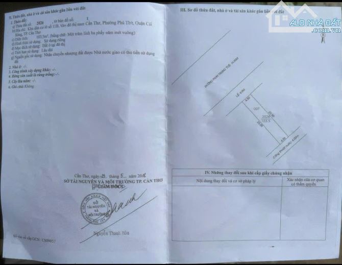 BÁN CẶP NỀN GÓC 2 MẶT TIỀN ĐƯỜNG PHAN TRỌNG TUỆ KDC DIỆU HIỀN (11B) CẦN THƠ - 4