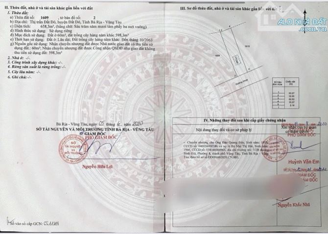 CẦN BÁN  MẶT TIỀN ĐƯỜNG ĐOÀN TRUNG CÒN - THỊ TRẤN ĐẤT ĐỎ- CÁCH TỈNH LỘ 52 CHỈ 50M - 6