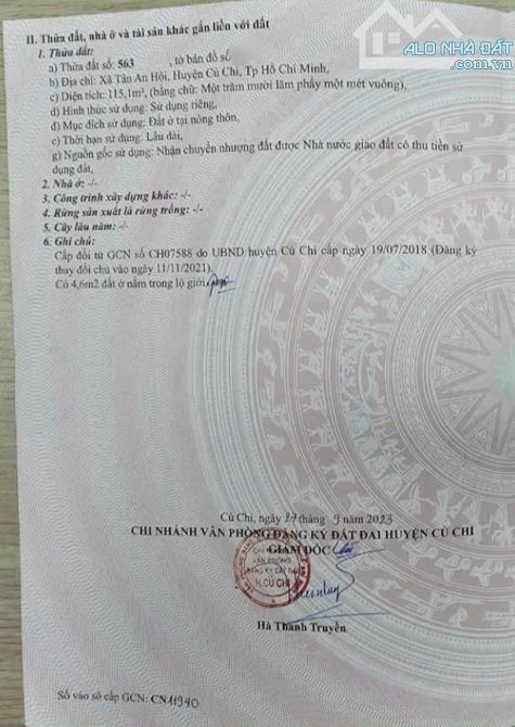 Chú Tài Cần tiền bán căn nhà còn mới. 115m2 ở xã Tân An Hội - Củ Chi giá 850 triệu. - 7
