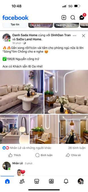 Nhà 3 tầng, kiệt 8m , có ga đậu oto , gần biển , full nội thất