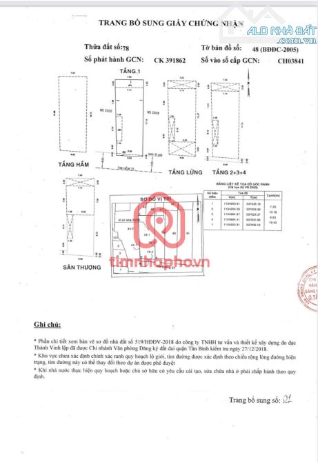 Bán Toà Nhà Văn Phòng đường C1 giáp với Cộng Hoà, gần Sân Bay, Tân Bình ( 7x20m) Hầm 7 Lầu - 1
