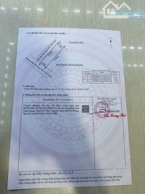BÁN LÔ GÓC 98,8m2 TRỤC THÔN ĐƯỜNG NHỰA CHIẾN THẮNG- AN LÃO GIÁ CHỈ 1580 tỷ - 2