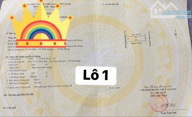 HẠ GIÁ LÔ ĐẤT TRUNG TÂM THỦY NGUYÊN – THÔN 5, XÃ THỦY SƠN NAY CHỈ CÒN 4,xx TỶ   Gia đình c - 2