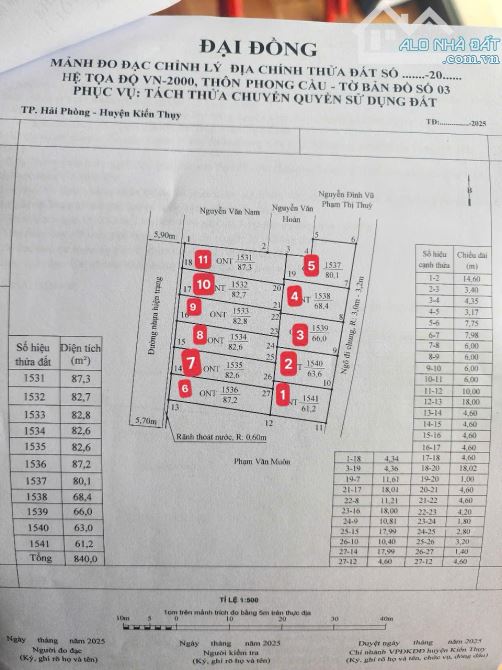 Cần chuyển nhượng lô đất 66m2 ngang 6m Đức Phong Đại Đồng Kiến Thụy Hải Phòng - 3